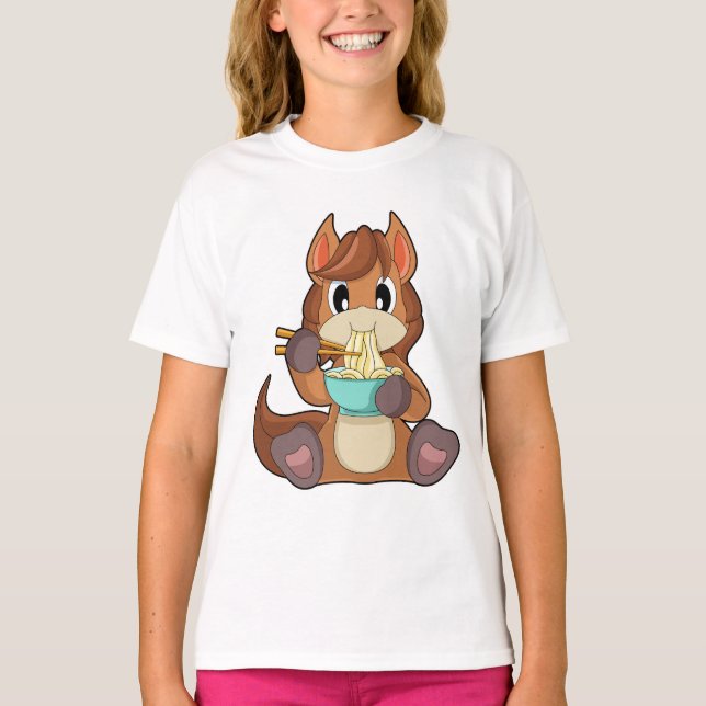 Camiseta Cozinhar Ramen de Cavalo (Frente)