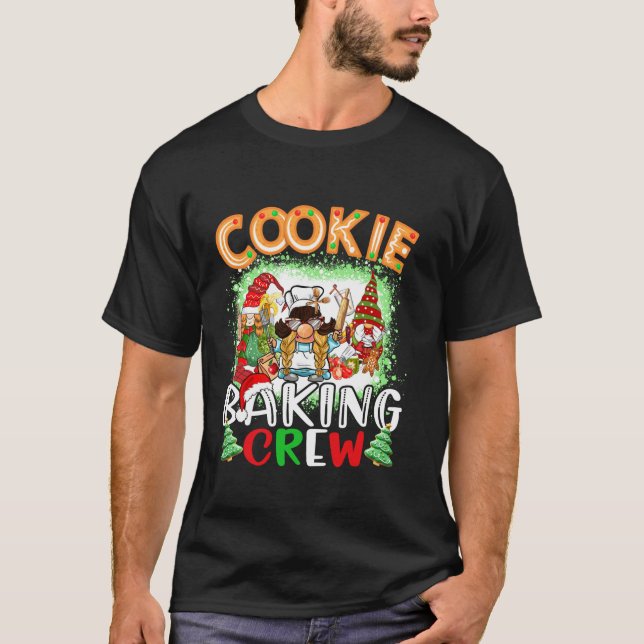 Camiseta Cozinhar Sobre Os Gnomos De Natal Cookie Fazendo T (Frente)