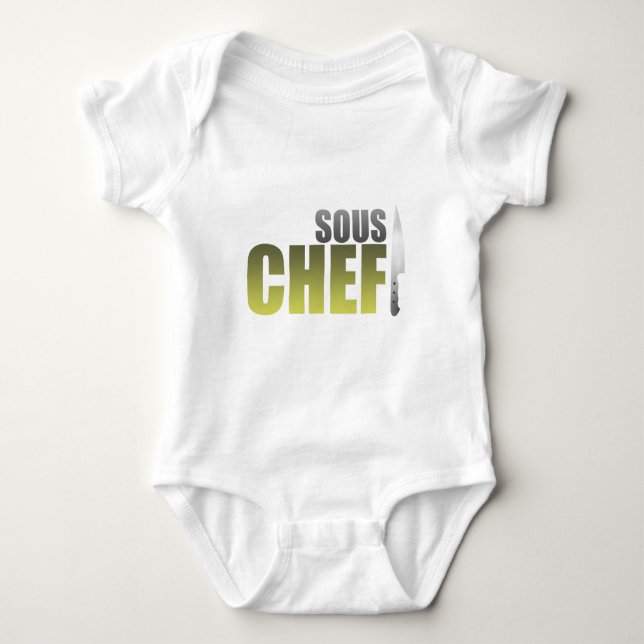 Camiseta Cozinheiro chefe amarelo de Sous (Frente)