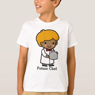 Camiseta Cozinheiro chefe bonito com laço e bandeja do
