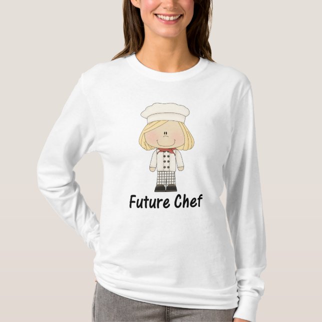 Camiseta cozinheiro chefe futuro (menina) (Frente)