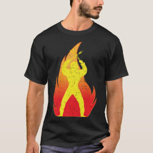 Camiseta Cozinheiro cozinheiro Ninja Flame Hot Funny Nascim