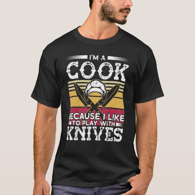 Camiseta Cozinheiro de cozinha que gosto de brincar com fac (Frente)