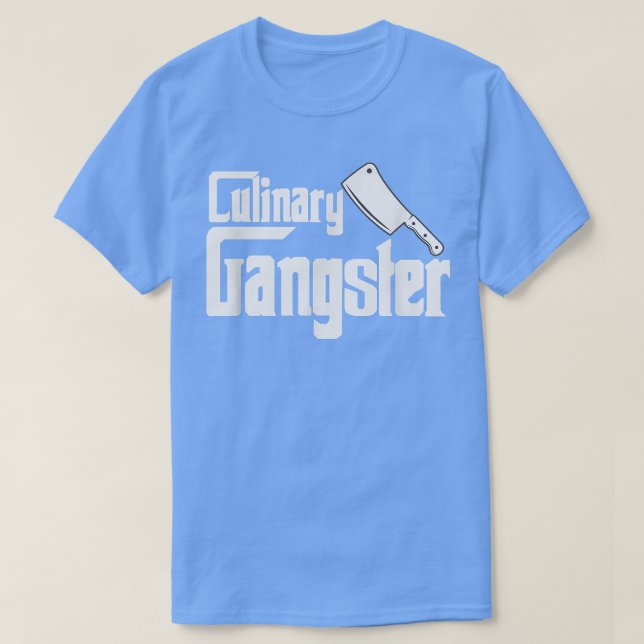 Camiseta cozinheiro engraçado gangster culinário do restaur (Frente do Design)