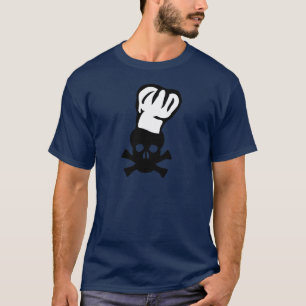 Camiseta cozinheiro preto da cabeça dos cozinheiros chefe
