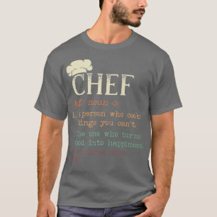 Camiseta Cozinho em apuros com definição de chef