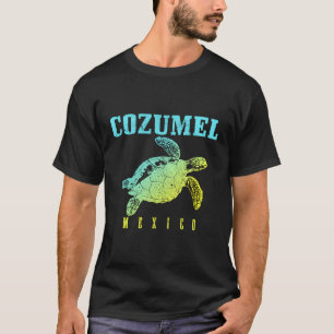 Camiseta Cozumel Beach Mexico Sea Turtle Surfer Scuba Divin
