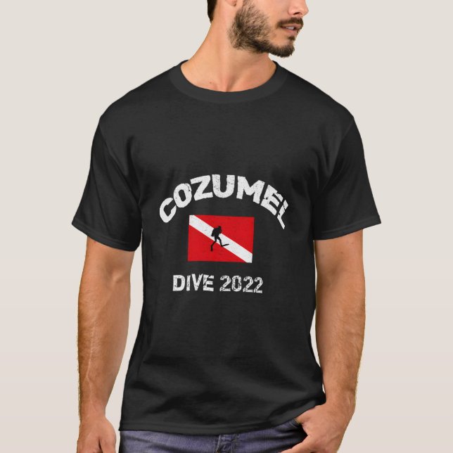 Camiseta Cozumel Dive Trip 2022 Memory Distressed (Frente)