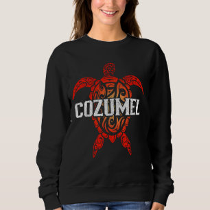 Camiseta Cozumel Mexico Tribal Sea Turtle Surfer Diving Sou