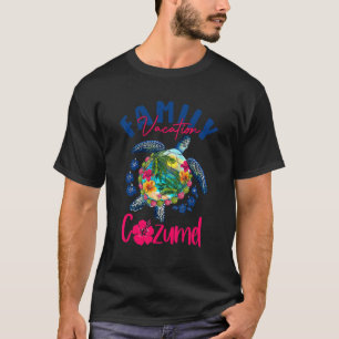 Camiseta Cozumel México Vacinação - Tartaruga Azul Marinha
