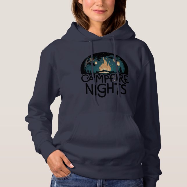 Camiseta Cozy Campfire Nights Rustic Outdoor Adventure (Frente)