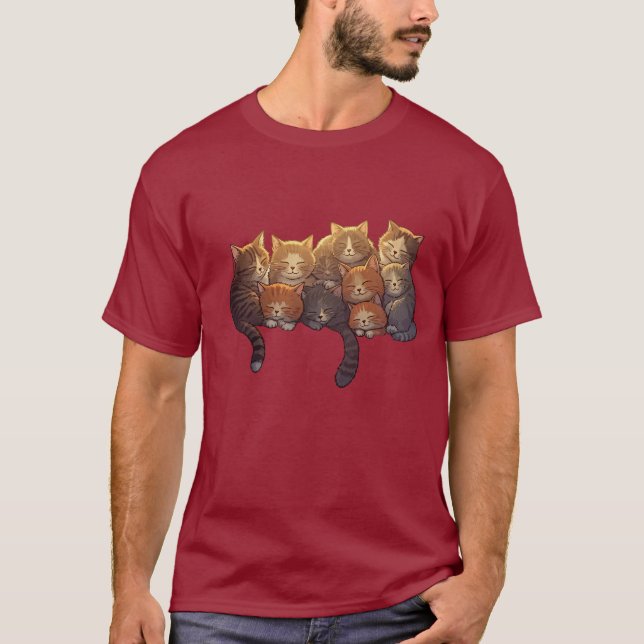 Camiseta Cozy Cat Napping (Frente)