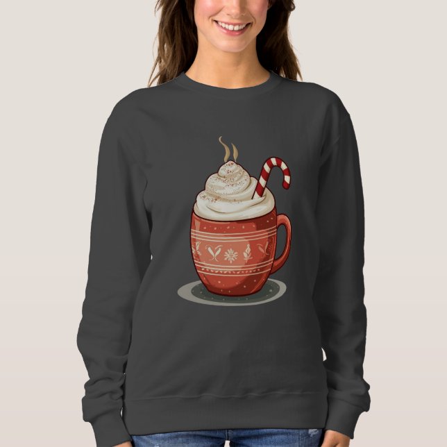Camiseta Cozy Christmas Coffee Illustration (Frente)