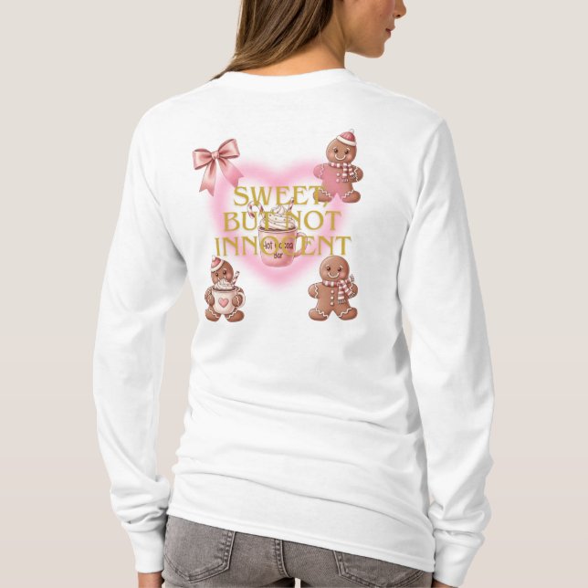 Camiseta Cozy Christmas Gingerbread Coquette Sweet (Verso)