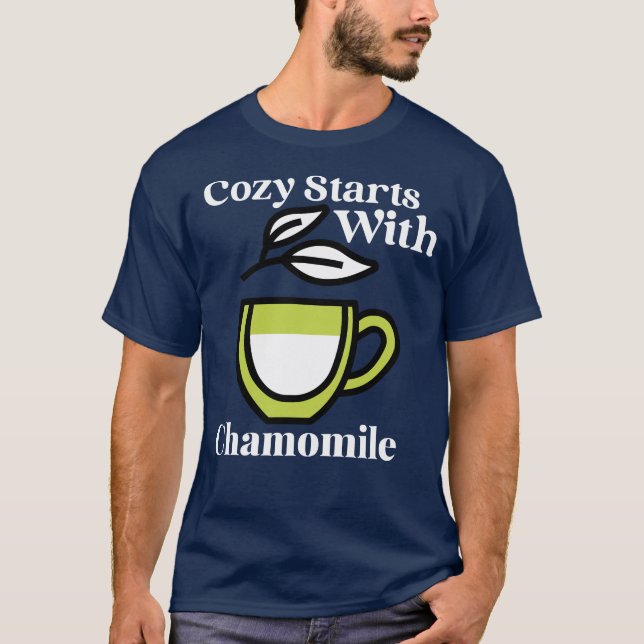Camiseta Cozy começa com Chamomile - Morning Vibes (Frente)