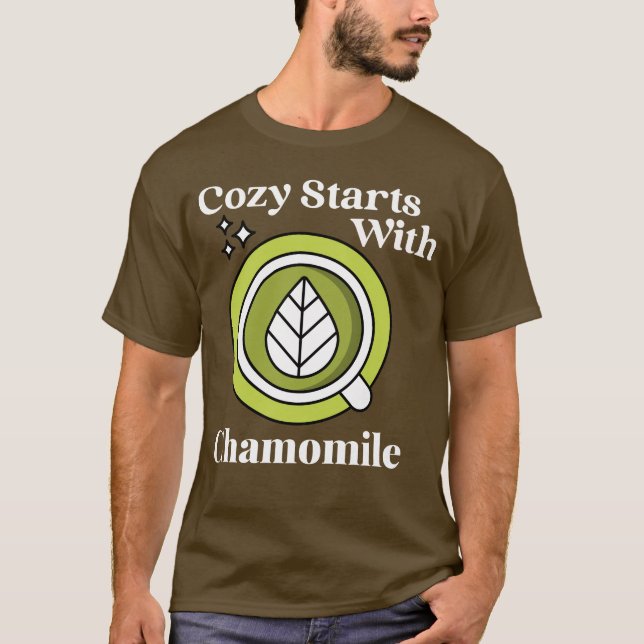 Camiseta Cozy começa com Chamomile - Morning Vibes (Frente)