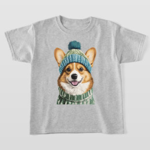 Camiseta Cozy Corgi na engrenagem de inverno