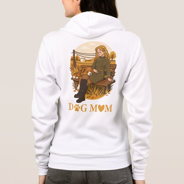 Camiseta Cozy Dog Mom Bonding Moment With Her Companion (Verso)