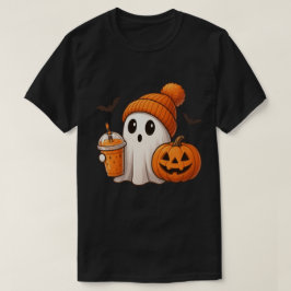 Camiseta Cozy Fall Halloween - Cute Ghost Pumpkin