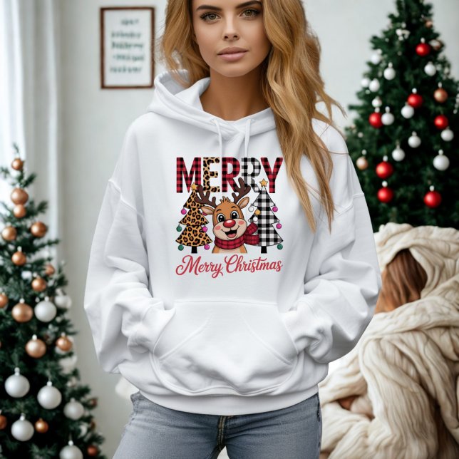 Camiseta Cozy Festive Reindeer Merry Christmas (Criador carregado)