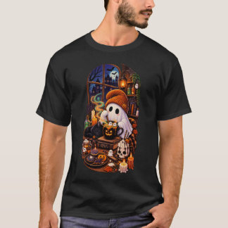 Camiseta Cozy Ghost Halloween Treats