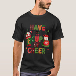 Camiseta Cozy Gingerbread Man & Snowman Cup Holiday Cheer M