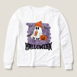 Camiseta Cozy Halloween Ghost - outono