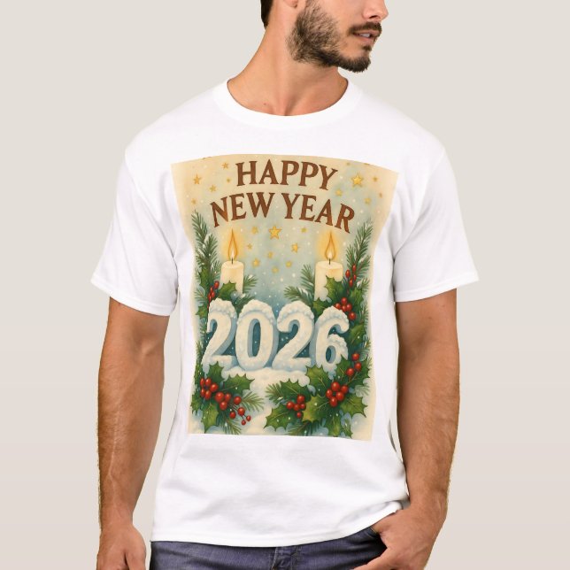 Camiseta cozy happy new year 2026 family tshirt (Frente)