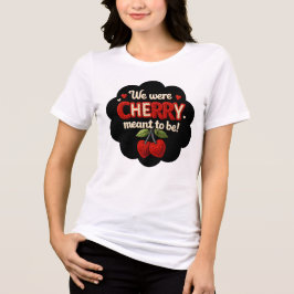 Camiseta Cozy knitted-style typography and adorable cherry 