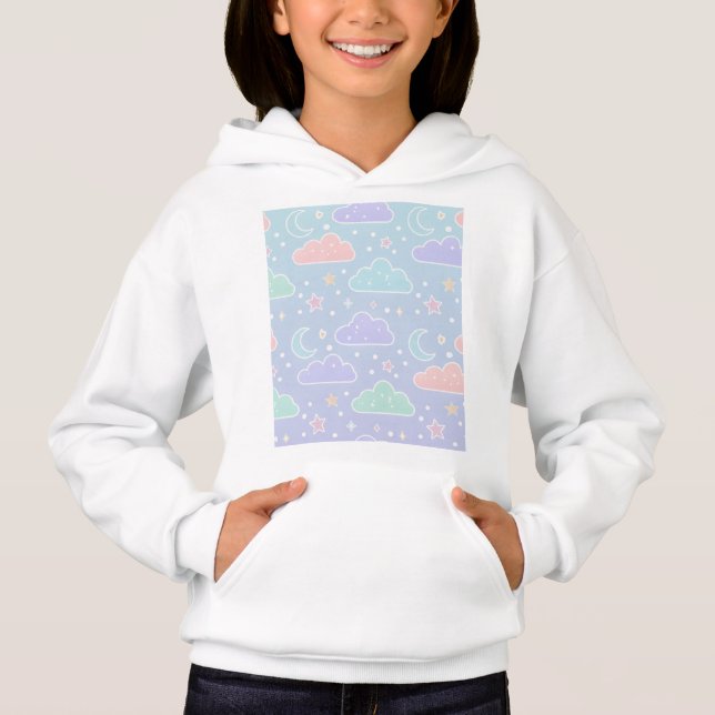 Camiseta Cozy Pastel Cloud Aesthetic Hoodie (Frente)