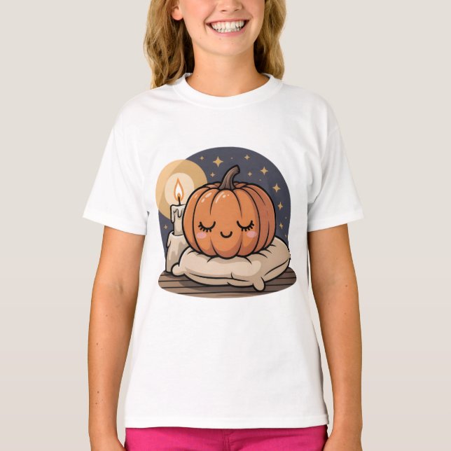 Camiseta Cozy Pumpkin Dream Kids Tee (Frente)