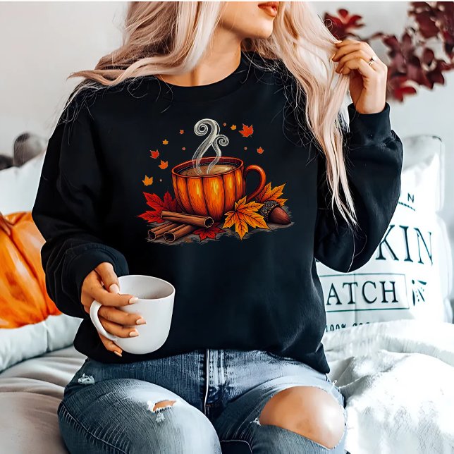 Camiseta Cozy Queda Café Pumpkin Spice Autumn Vibes (Criador carregado)