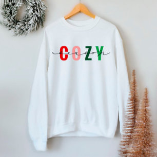 Camiseta Cozy Season Cute Calliografia Feriado Sweatshirt