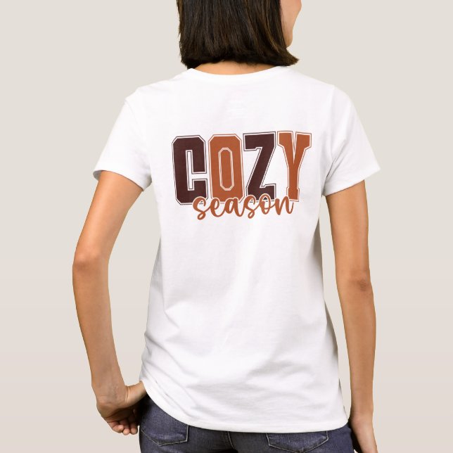 Camiseta Cozy Season PNG SVG, Ação de Graças Svg, Queda Sub (Verso)