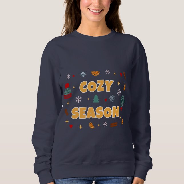 Camiseta Cozy Season Winter Icons – Style A (Frente)