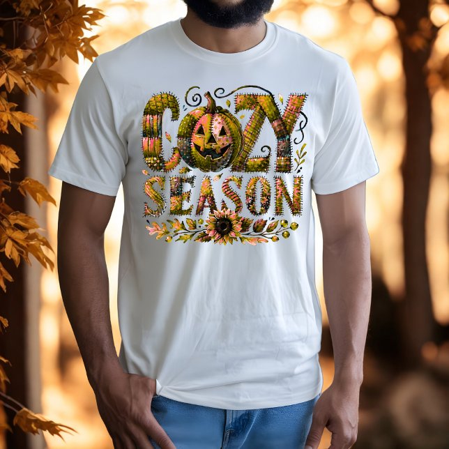 Camiseta Cozy Seazon Patchwork Pumpkin (Criador carregado)