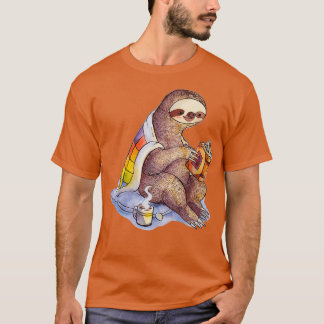Camiseta Cozy Sloth em Blanket