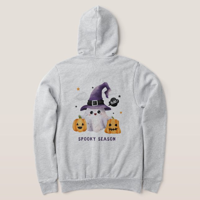 Camiseta Cozy Spooky Season Ghost Hoodie for Women  (Postura das costas)