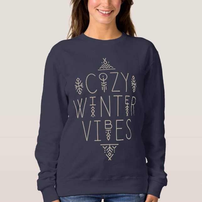 Camiseta Cozy Winter Vibes Design (Frente)