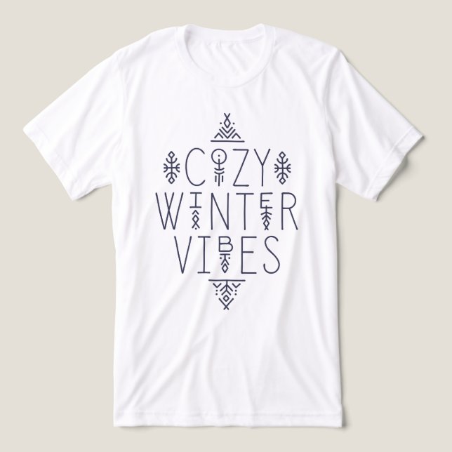 Camiseta Cozy Winter Vibes Design (Design frontal)