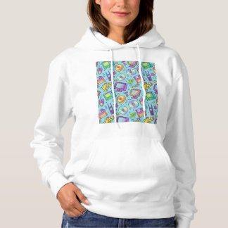 Camiseta Cozy Y2K Retro Tech Doodle Aesthetic Hoodie