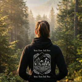 Camiseta Cozy Zip Up River Mountain Adventure Your Text