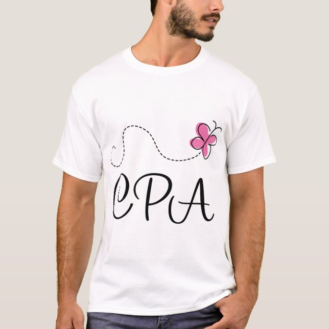 Camiseta CPA cor-de-rosa bonito (Frente)