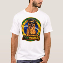 Camiseta CPF Caramelo PIX e Felicidade Basico