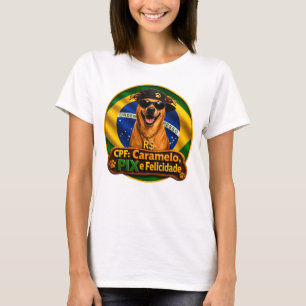 Camiseta CPF Caramelo PIX e Felicidade Feminino