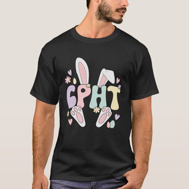 Camiseta CPhT Easter Bunny Certified Pharmacy Technician Ea (Frente)