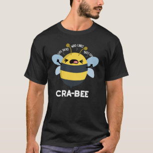 Camiseta Cra-bee Engraçado Crabby Bee Pun Dark BG