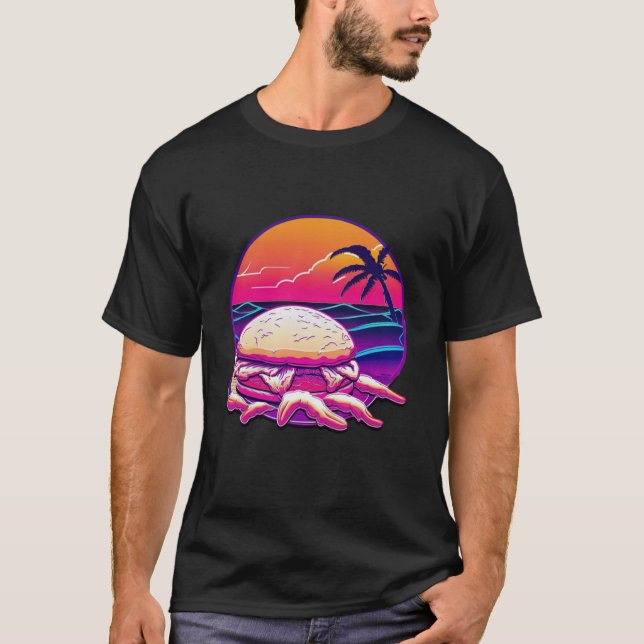 Camiseta Crab Cakes Synthwave 80s Retrowave Aesthetic (Frente)