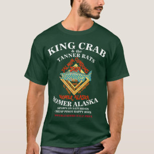 CAMISETA CRAB DO REI E O RATO DO TANNER HOMER ALASKA AK