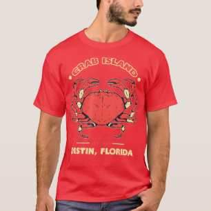 Camiseta Crab Island Destin Flórida Flórida Flórida Sandbar